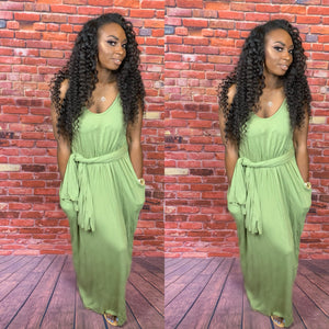 A Long Day Maxi (Olive) (Plus sizes are available)