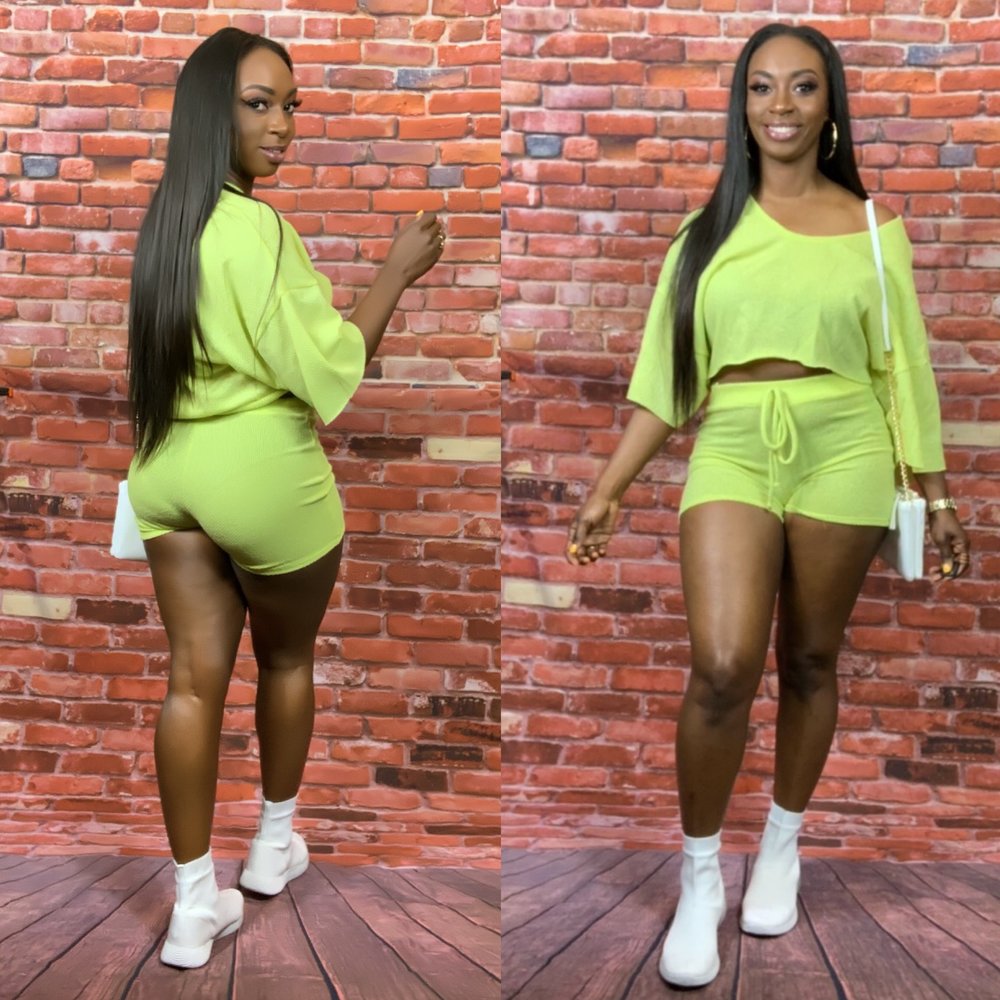 Get’em Girl Short Set  (Neon)