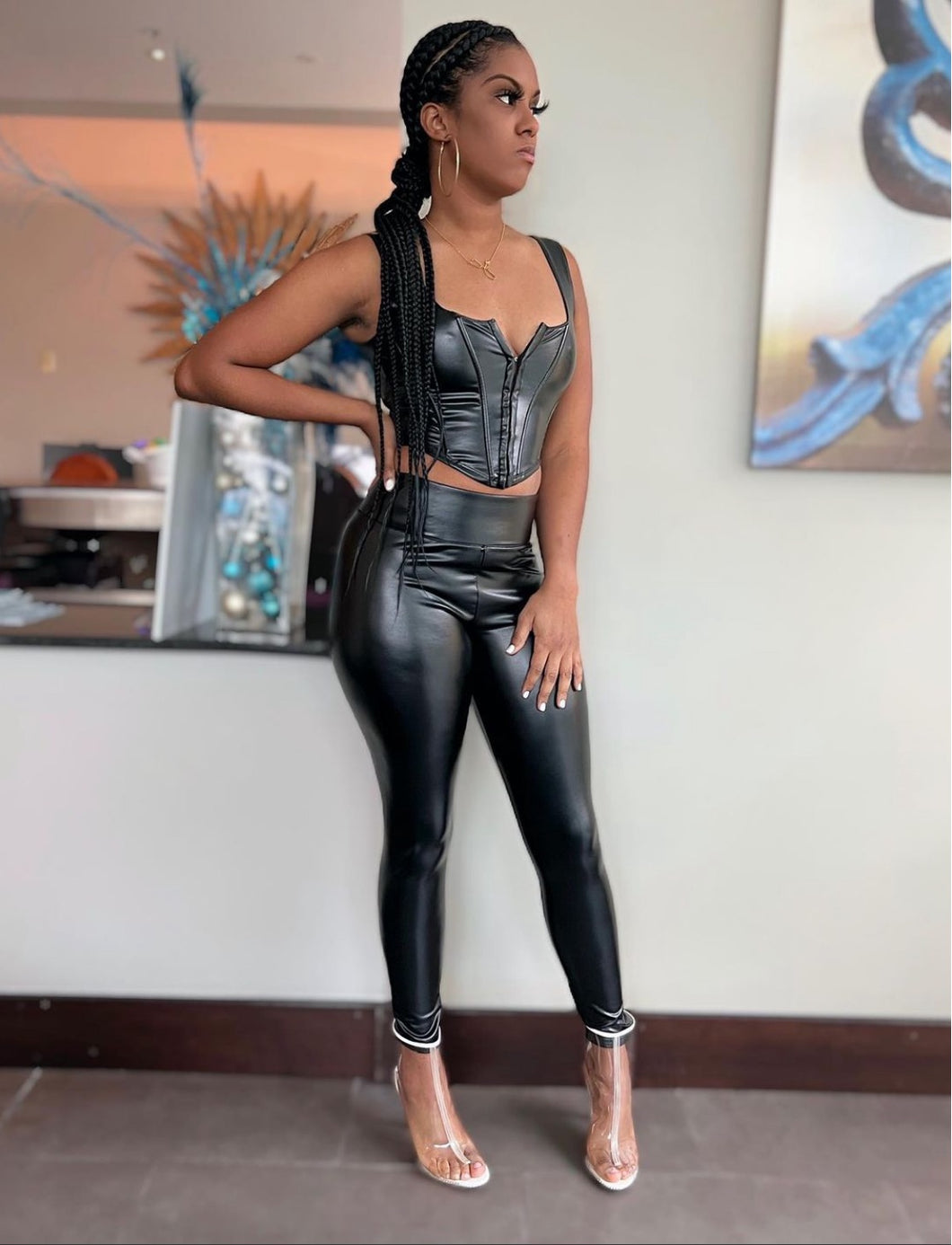 Girl On The Go Faux Leather Set