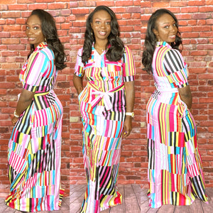 She Love Stripes Maxi (Plus Sizes Are Available)