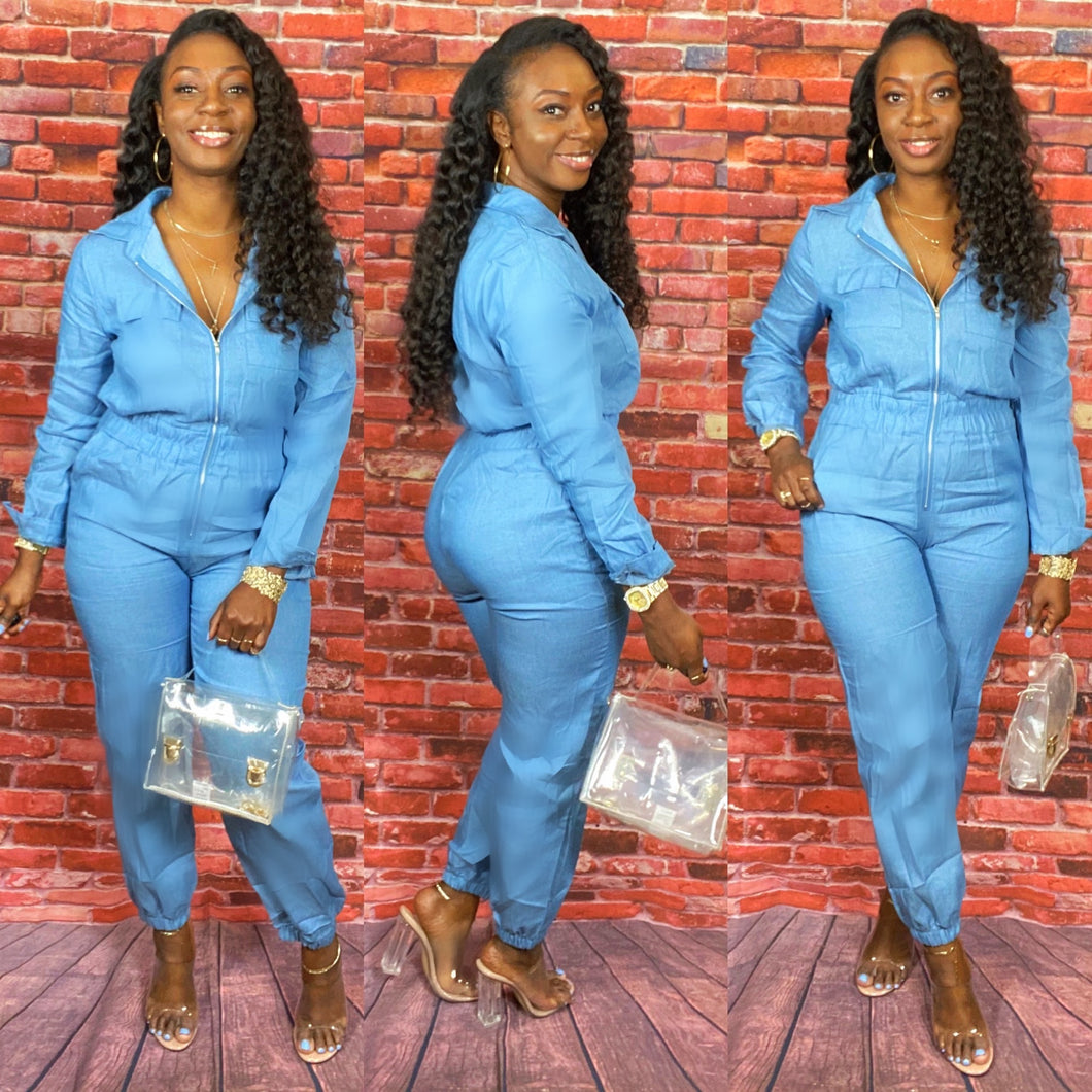 All That Denim Jumpsuit