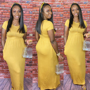 Blair Maxi Dress (Mustard)